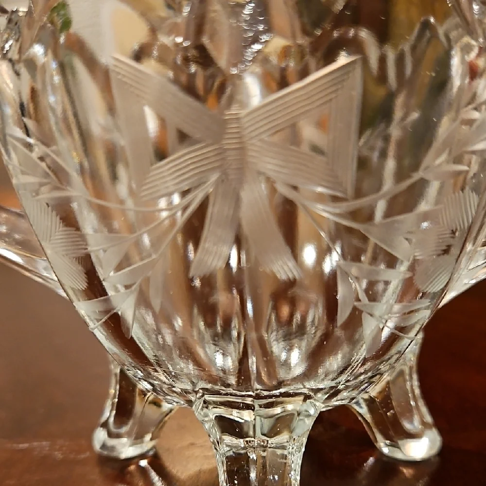 Vintage Indiana Glass No. 125 Fluted Colonial Etched Creamer & Sugar Set